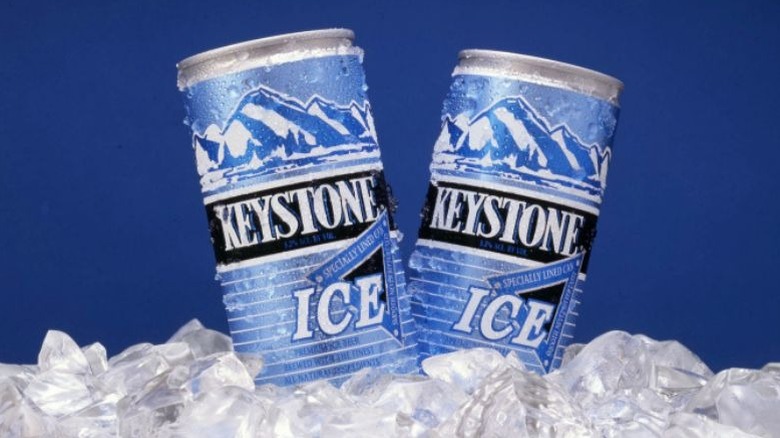 Keystone Ice Beer cans.
