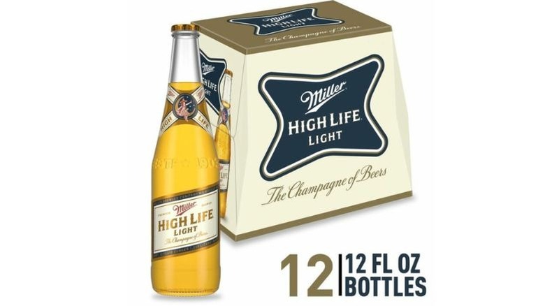 Miller High Life sign on side of brewery building.