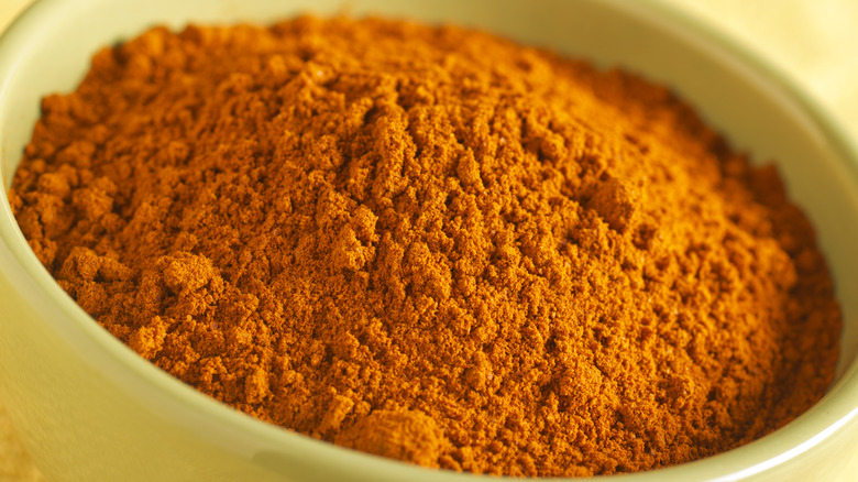 Berbere spice in yellow dish