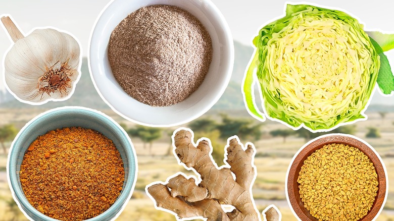 Ingredients for Ethiopian food