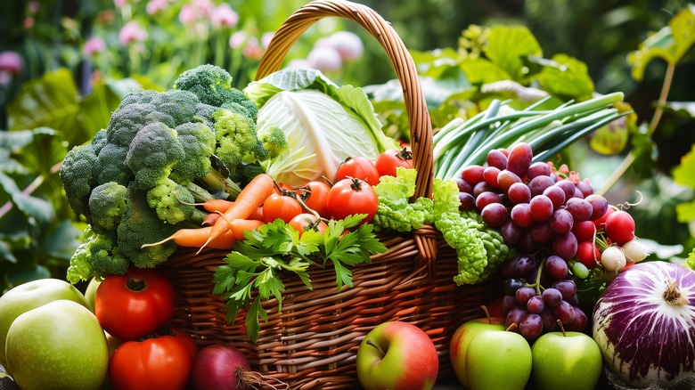 Basket of fresh produce