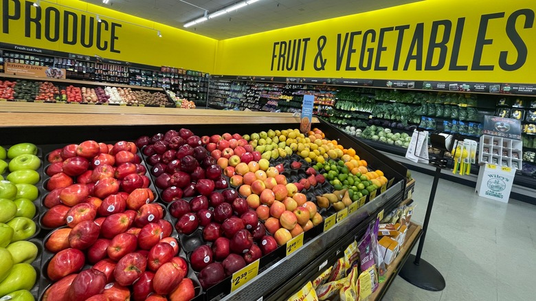 Fresh produce section of store