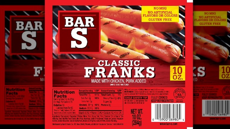 Bar-s classic franks package