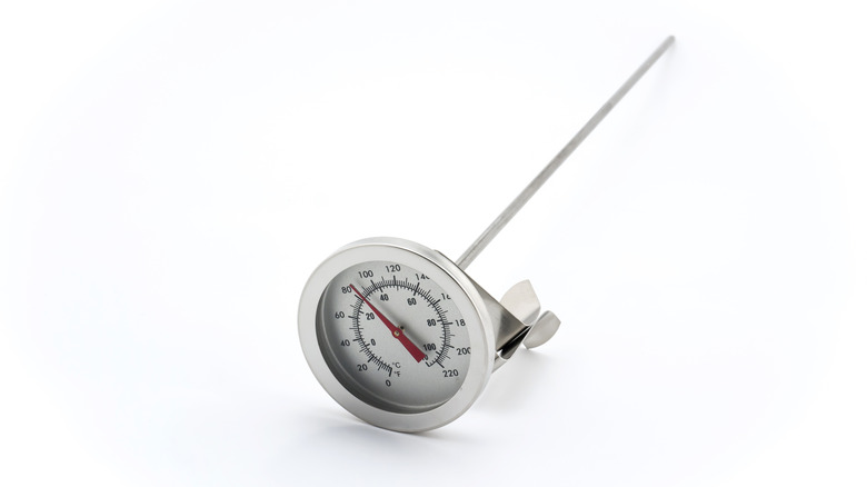 A cooking thermometer