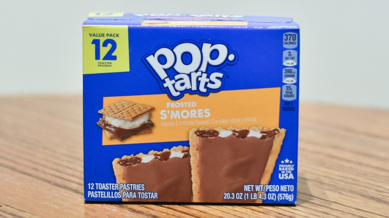 A box of S'mores Pop Tarts on a wooden table