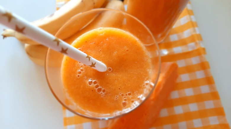 Fresh orange juice in a cup