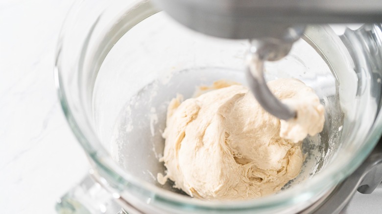 Dough in stand mixer
