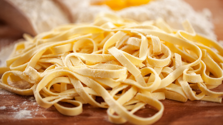 Fresh pasta noodles