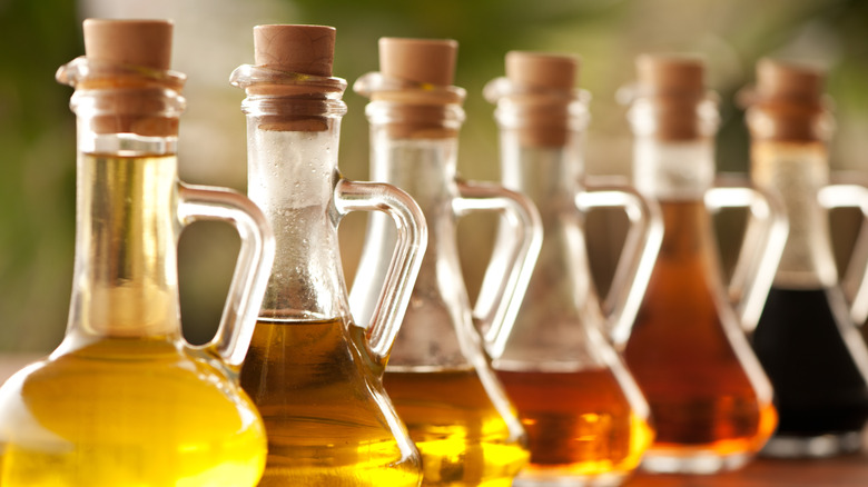 bottles of cooking oils