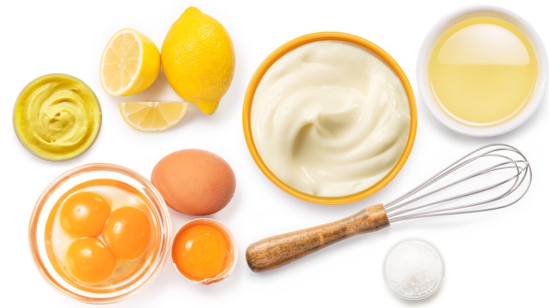 Ingredients for mustard mayonnaise