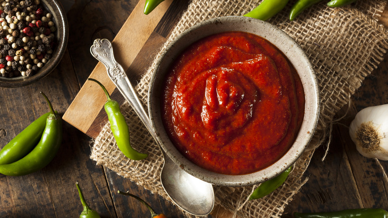 Bowl of sriracha