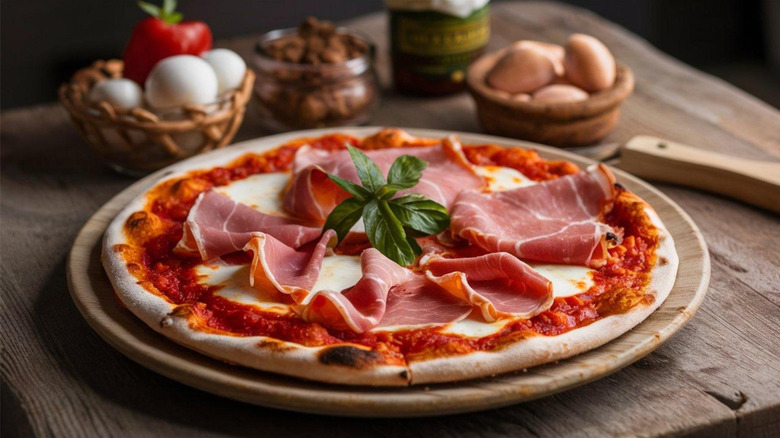 Pizza on a biscuit crust