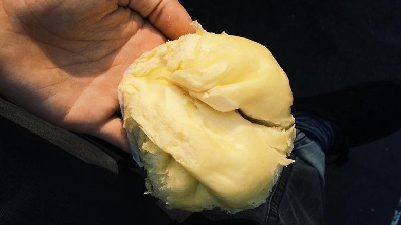 A salted egg yolk bun from Golden Steamer