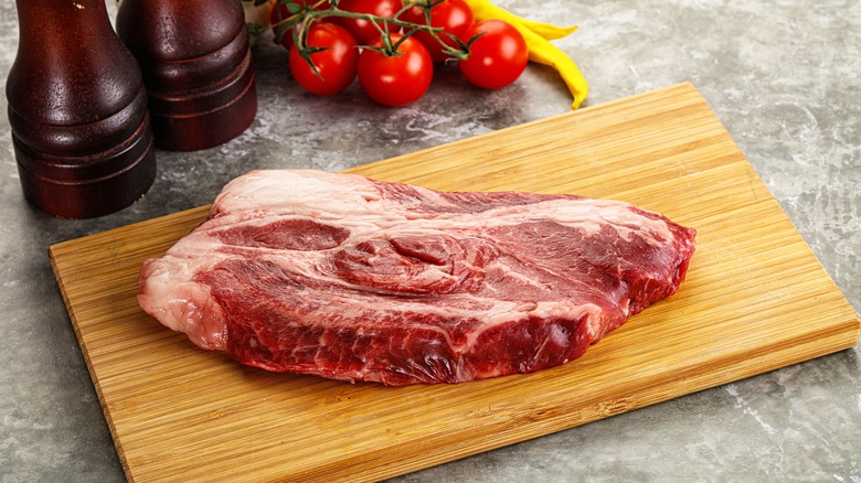 Raw chuck steak