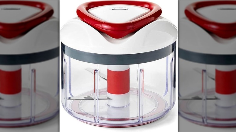 Zyliss Easy Pull Food Processor and Manual Food Chopper on white background