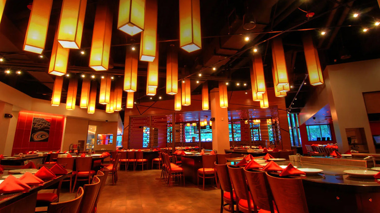 Interior of a Benihana restaurant