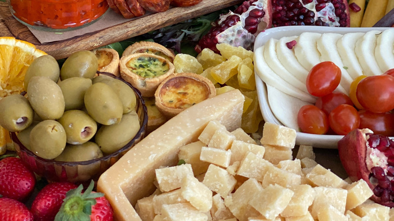 charcuterie grazing table for a wedding