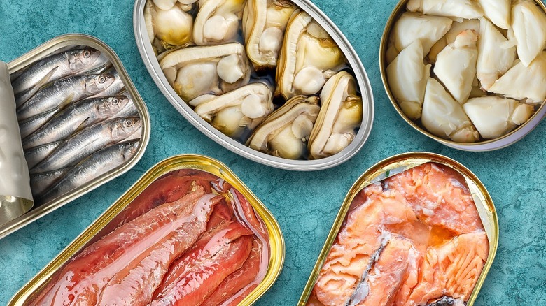 Canned seafood