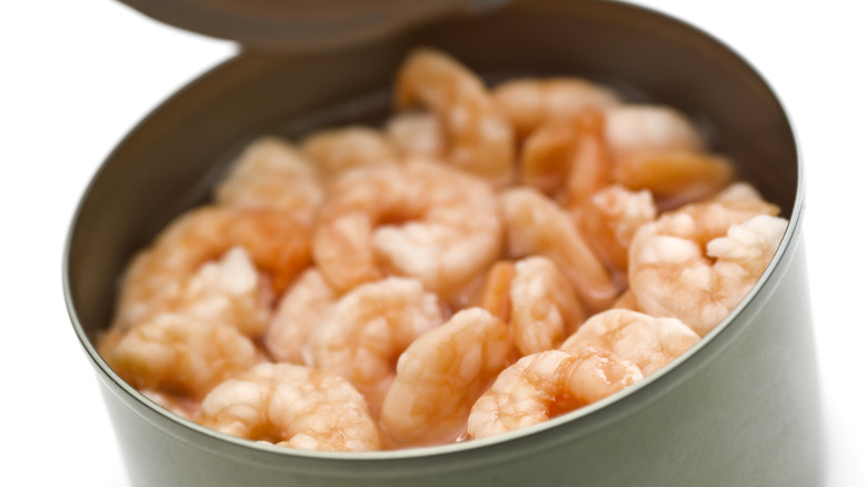 Canned shrimp