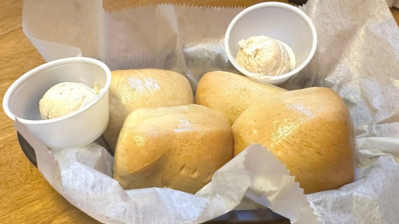 Bread rolls in a basket