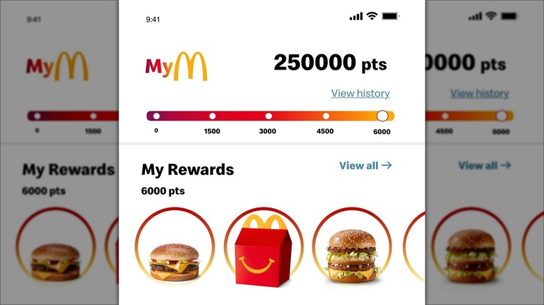 McDonald's app with rewards