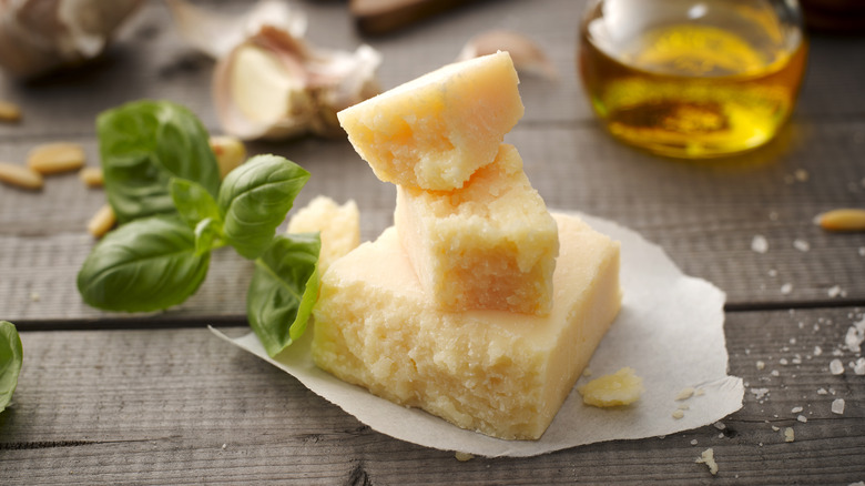 Hunk of parmesan cheese