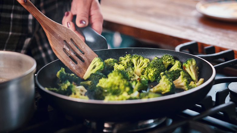 broccoli in pan