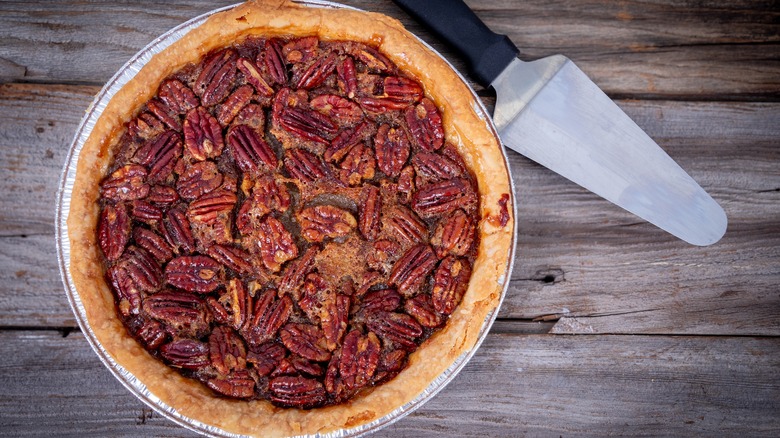 Whole pecan pie