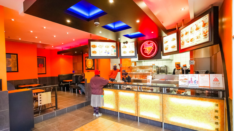 Interior of Chicken Licken in Johannesburg