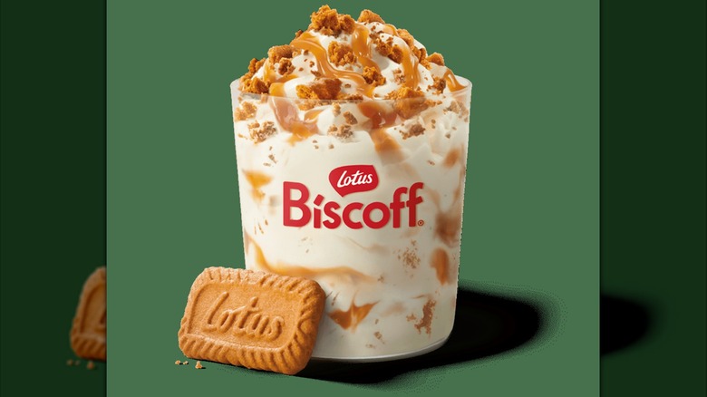 A Lotus Biscoff McFlurry from McDonald's in Spain