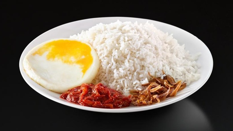 A plate of Nasi Lemak from McDonald's in Malaysia