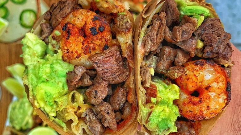 The Mar y Tierra burrito from Sonoritas
