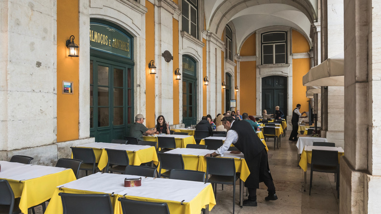 The terrace at Martinho Da Arcada in Lisbon