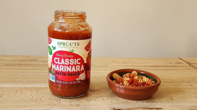 Sprouts pasta sauce in jar