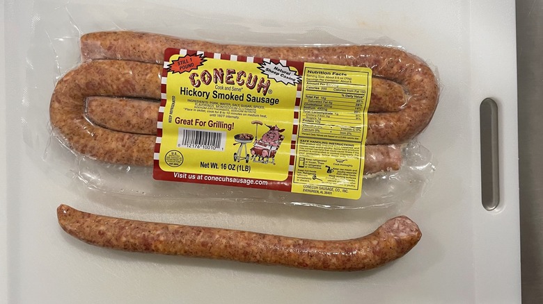 Conecuh sausage in packaging