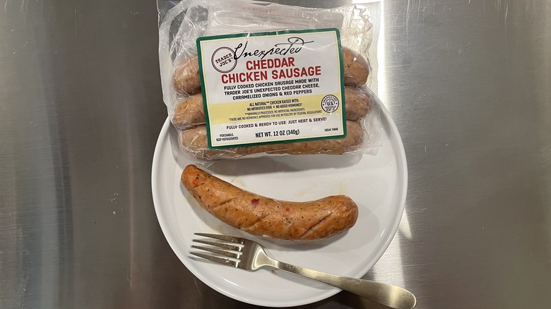 Trader Joe's sausage on plate