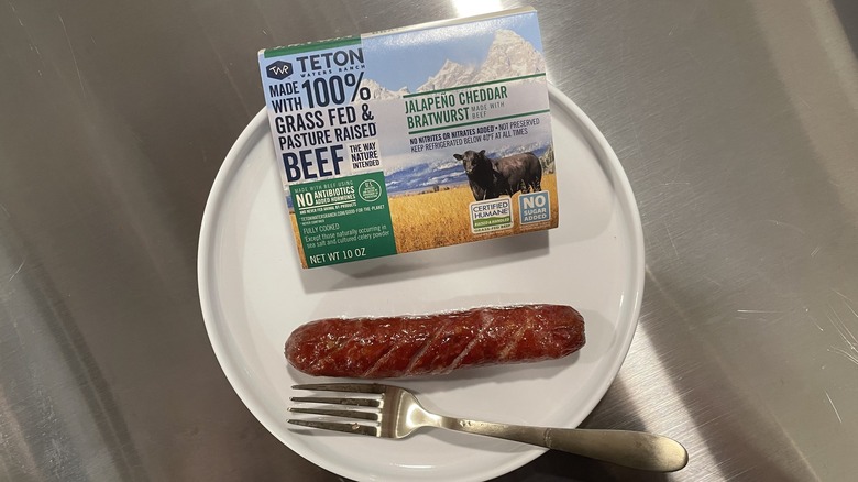 Teton Sausage on plate