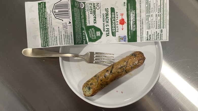 Applegate Sausage on plate