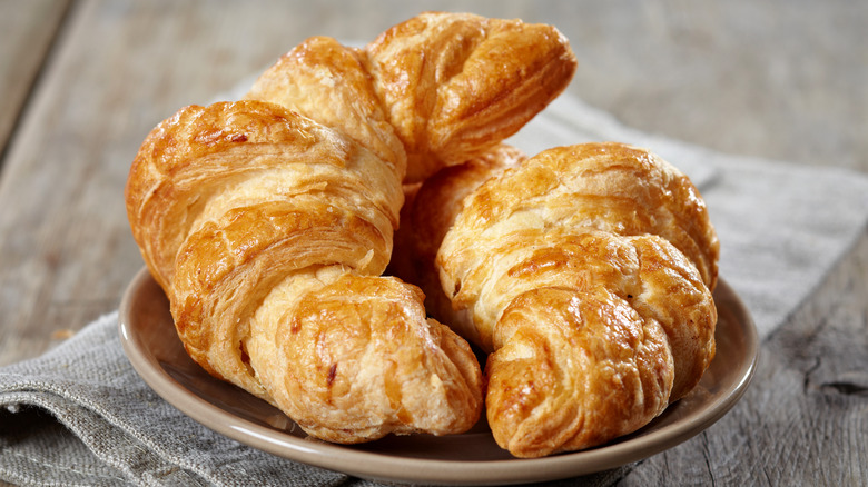 Croissants on a plate