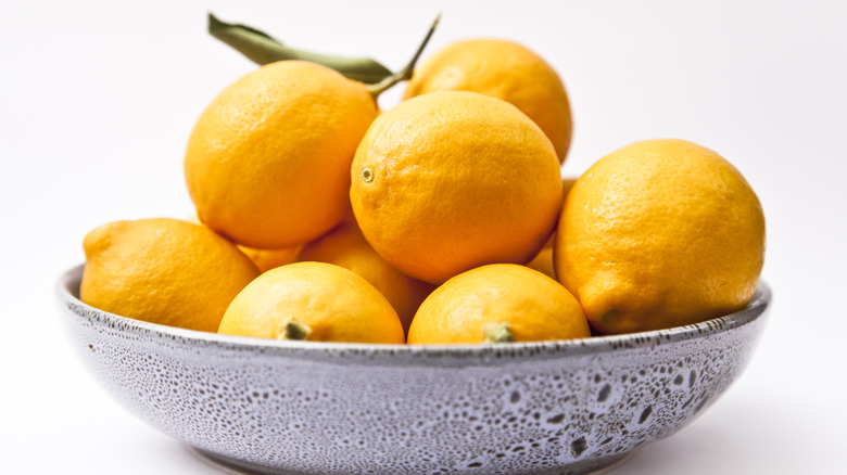 Bowl of Meyer lemons