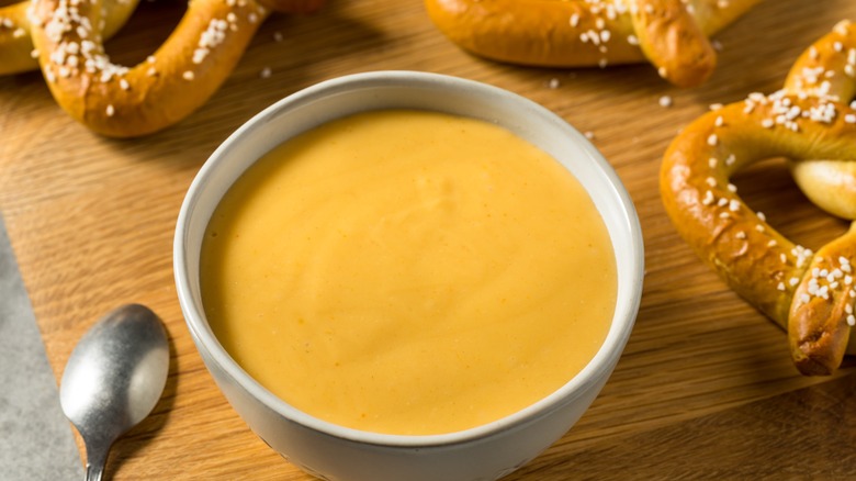 Beer cheese with pretzels
