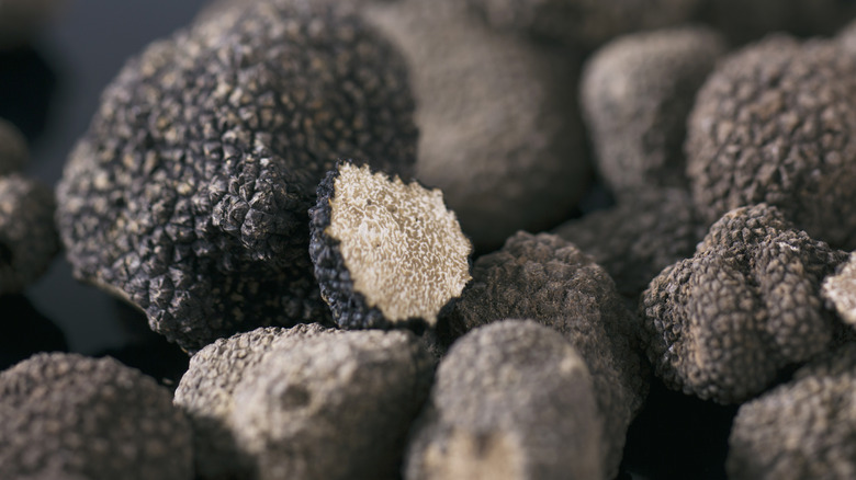pile of black truffles