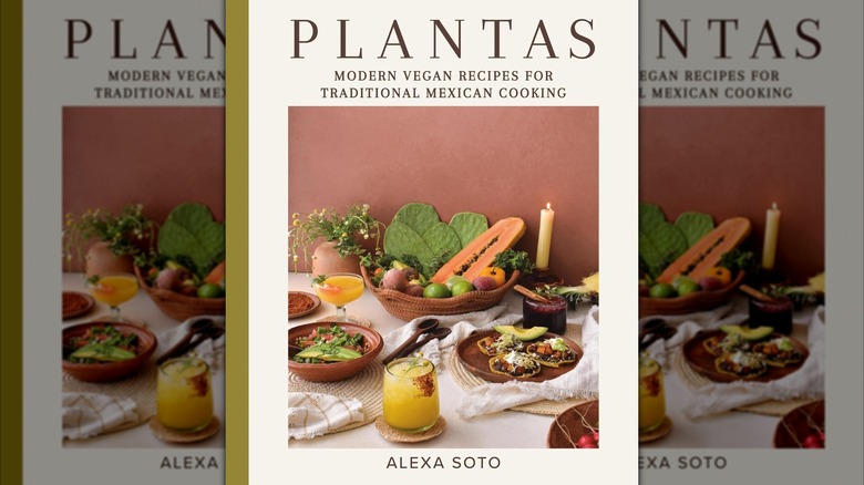 Plantas cookbook with veggie Mexican food on cover