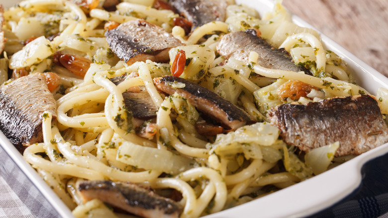 Spaghetti with sardines
