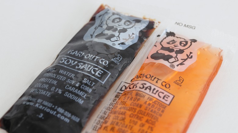 soy and duck sauce packets