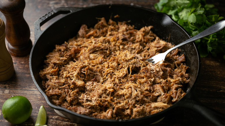 Carnitas in a pan