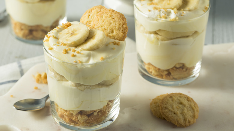 Homemade banana pudding