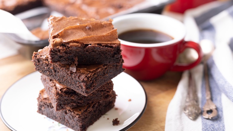 brownies and coffee