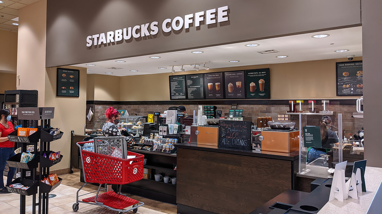 Starbucks located inside Target