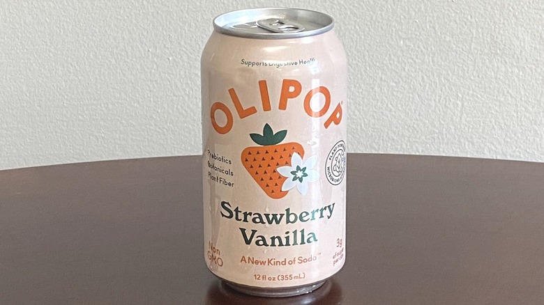 Olipop Strawberry Vanilla Soda can